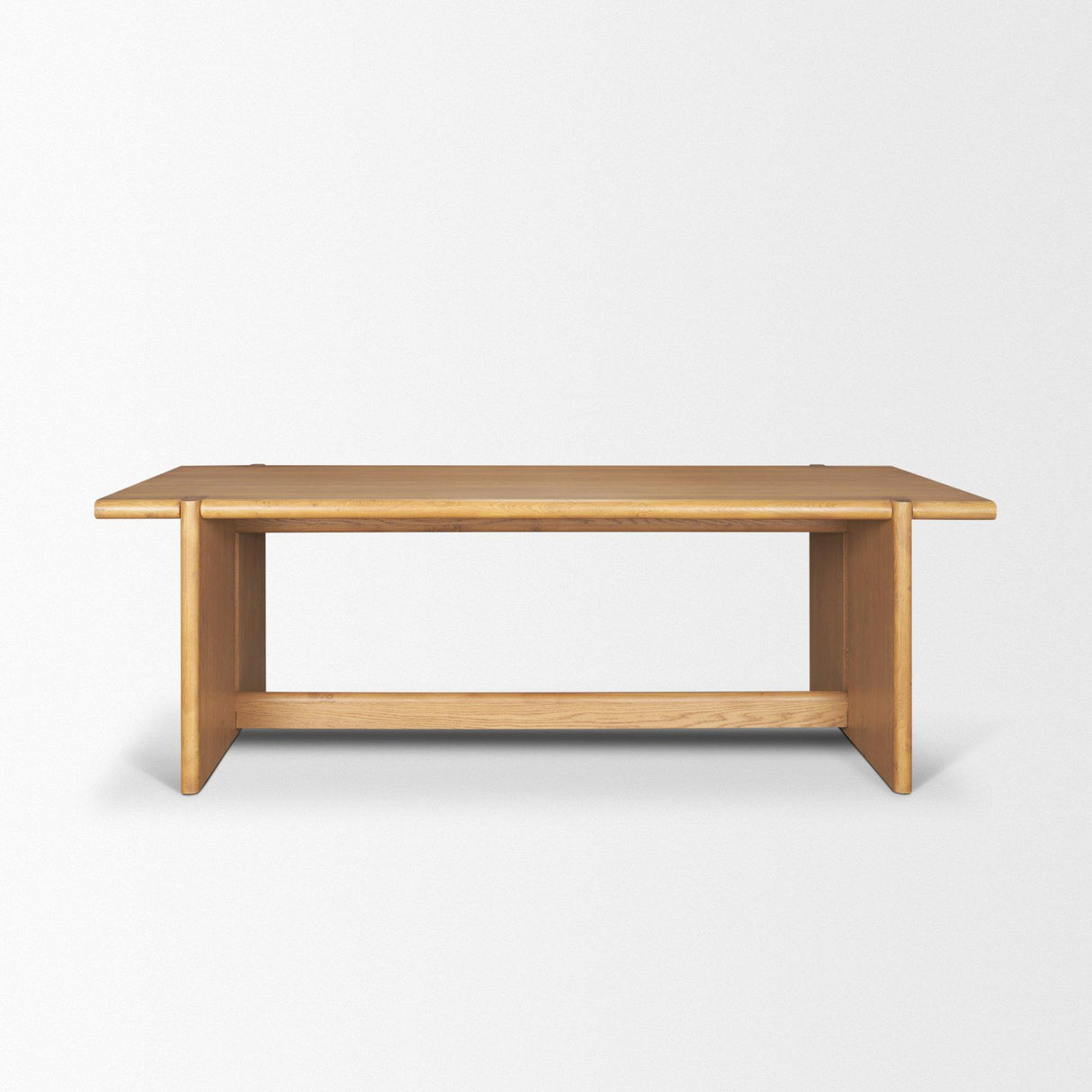 Mercana Rowan 94" Light Brown Oak Wood Rectangular Dining Table