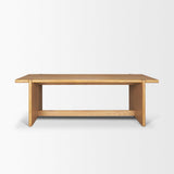 Mercana Rowan 94" Light Brown Oak Wood Rectangular Dining Table