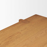 Mercana Rowan 94" Light Brown Oak Wood Rectangular Dining Table