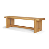 Mercana Rowan Light Brown Oak Wood Bench