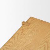 Mercana Rowan Light Brown Oak Wood Bench