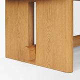 Mercana Rowan Light Brown Oak Wood Bench
