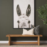 Mercana Rowan Light Brown Oak Wood Bench