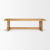 Mercana Rowan Light Brown Oak Wood Bench