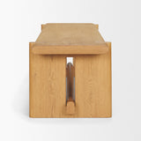 Mercana Rowan Light Brown Oak Wood Bench