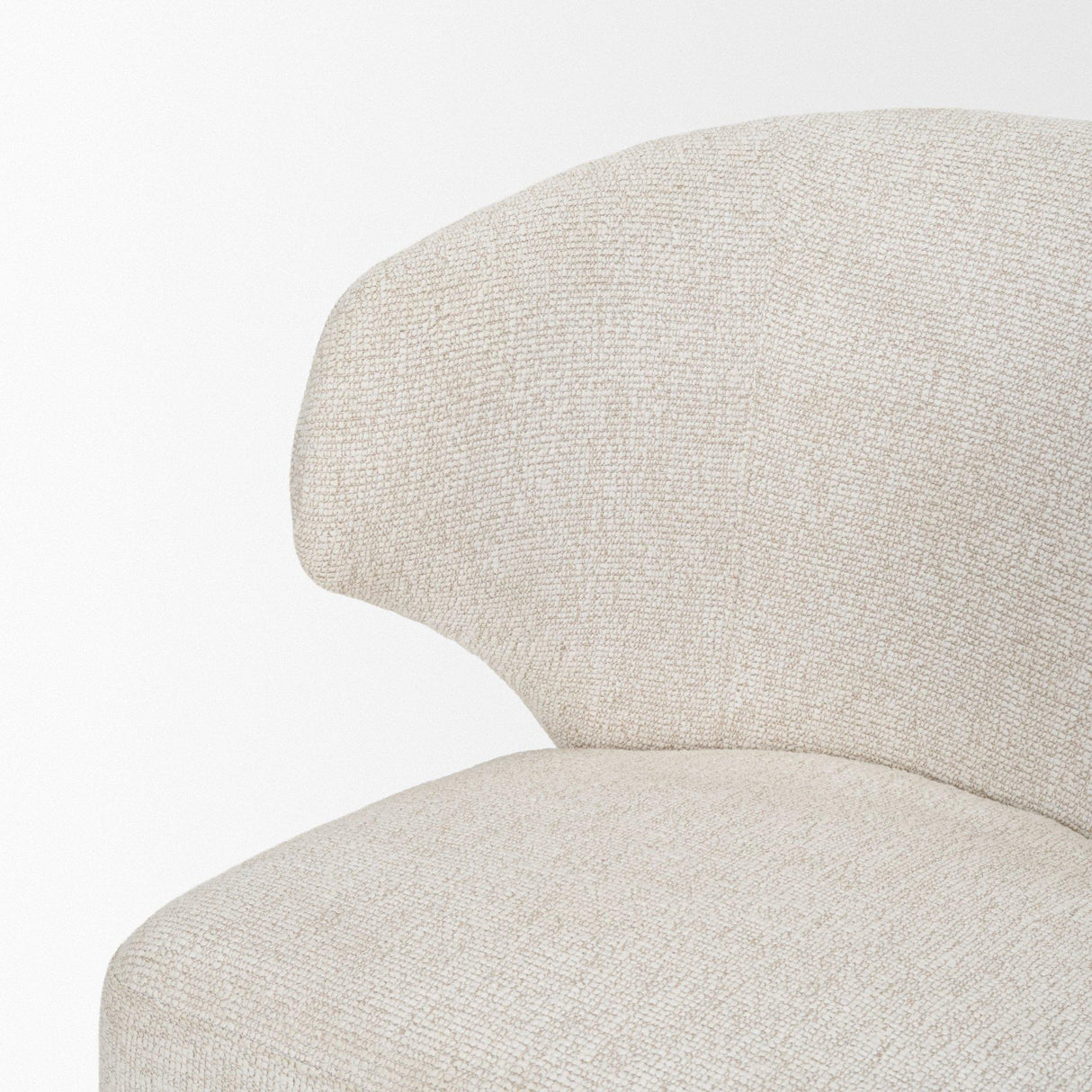 Mercana Niles 22.5L x 24.5W x 32H Cream Fabric Seat W/ Med Brown Wooden Legs Wingback Dining Chair (G520-4A)