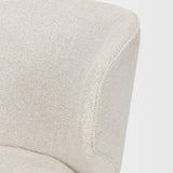 Mercana Niles 22.5L x 24.5W x 32H Cream Fabric Seat W/ Med Brown Wooden Legs Wingback Dining Chair (G520-4A)