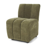 Mercana Wilkins Moss Olive Fabric Upholstered Dining Chair