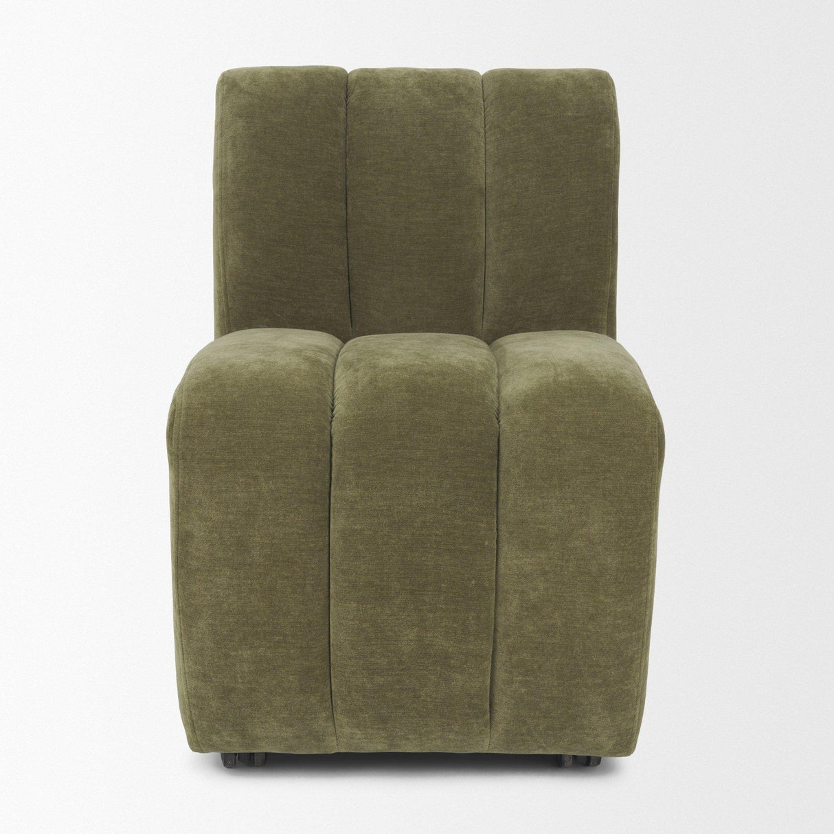 Mercana Wilkins Moss Olive Fabric Upholstered Dining Chair