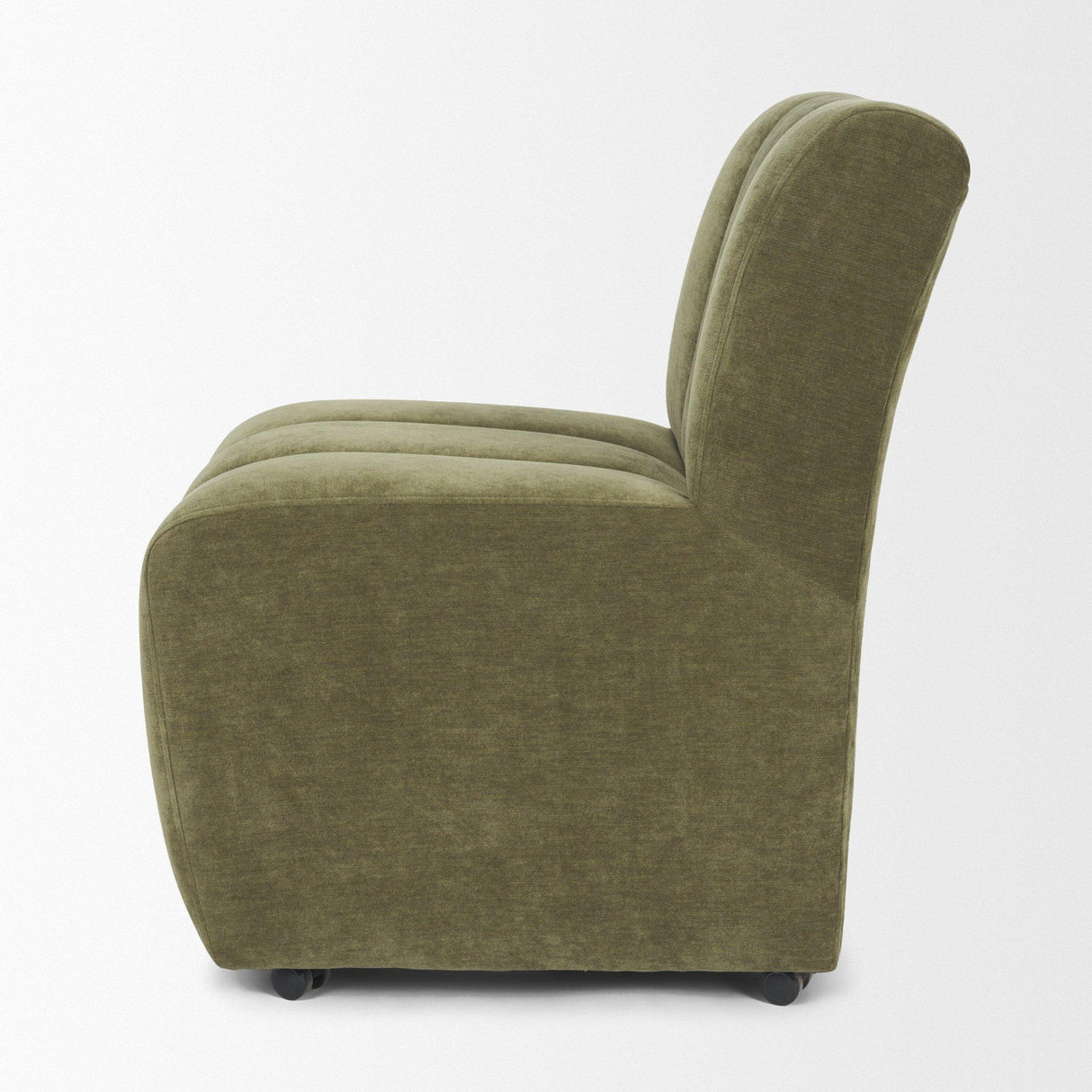Mercana Wilkins Moss Olive Fabric Upholstered Dining Chair