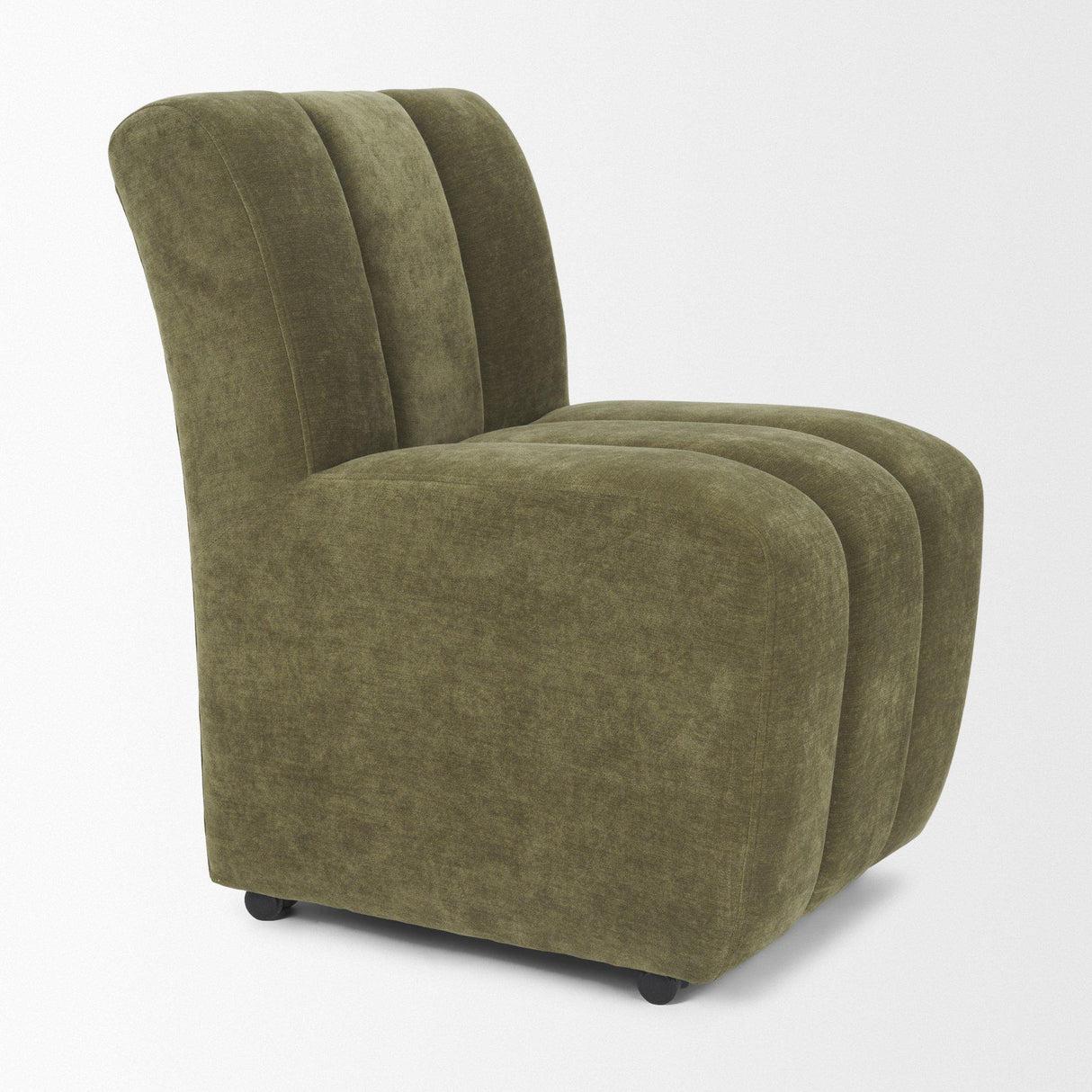 Mercana Wilkins Moss Olive Fabric Upholstered Dining Chair