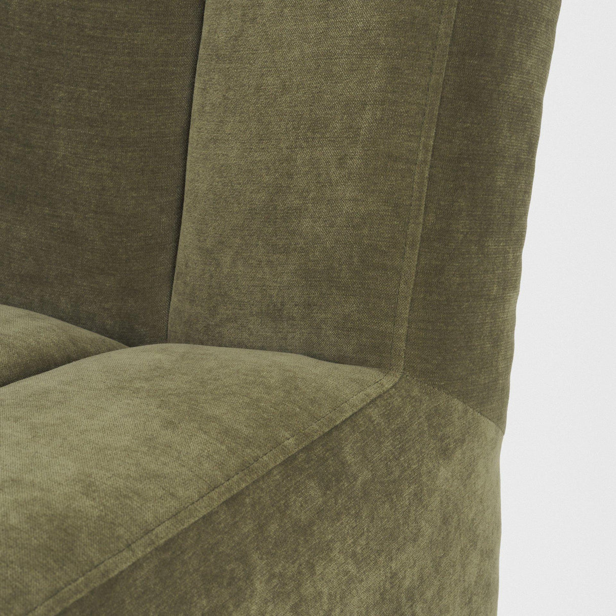 Mercana Wilkins Moss Olive Fabric Upholstered Dining Chair