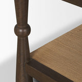 Mercana Bondi 42" Dark Brown Wood w/ Paper Rope Shelf Square Coffee Table