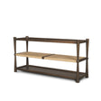 Mercana Bondi Dark Brown Wood w/ Paper Rope Shelf Console Table