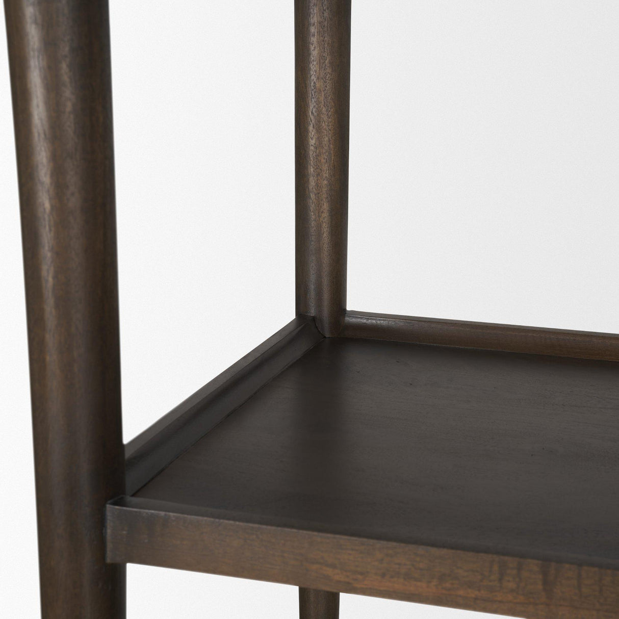 Mercana Bondi 2 Door Open Dark Brown Wood w/ Paper Rope Shelving Unit