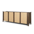 Mercana Bondi 85" Dark Brown Wood w/ Paper Rope 4 Door Closed Sideboard