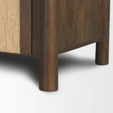 Mercana Bondi 85" Dark Brown Wood w/ Paper Rope 4 Door Closed Sideboard