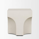 Mercana Bunda Square Sculptural Stone Finish Accent Table