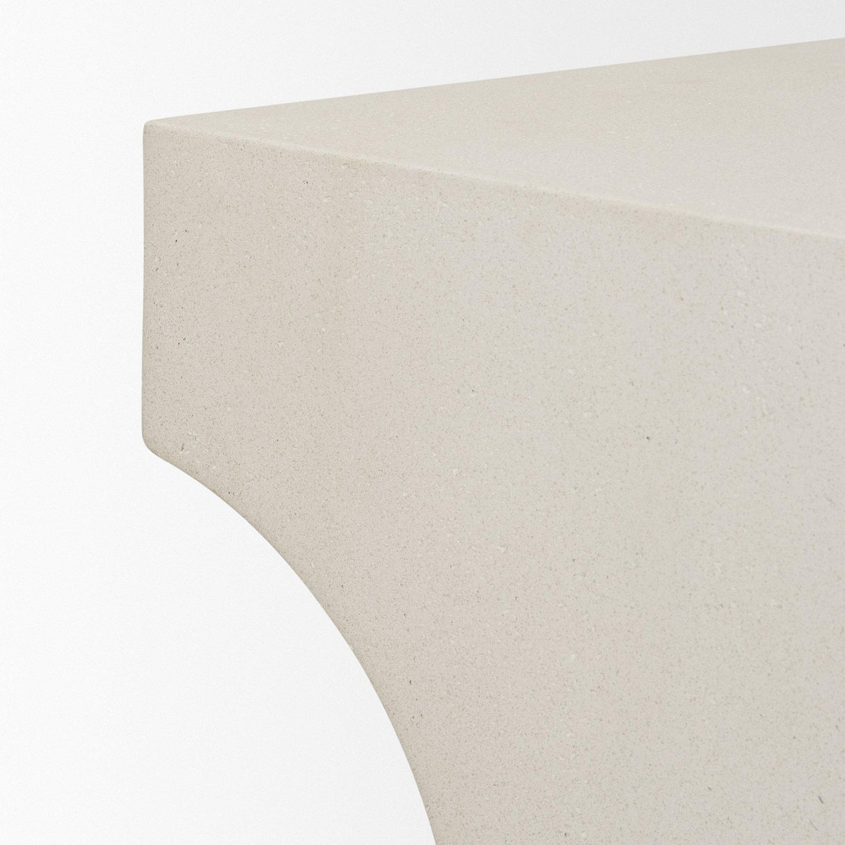 Mercana Bunda Square Sculptural Stone Finish Accent Table