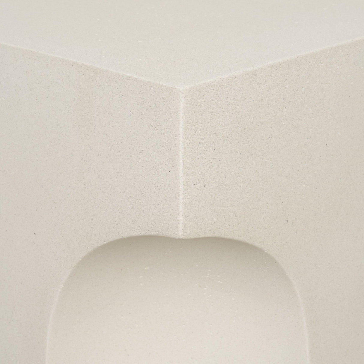 Mercana Bunda Square Sculptural Stone Finish Accent Table