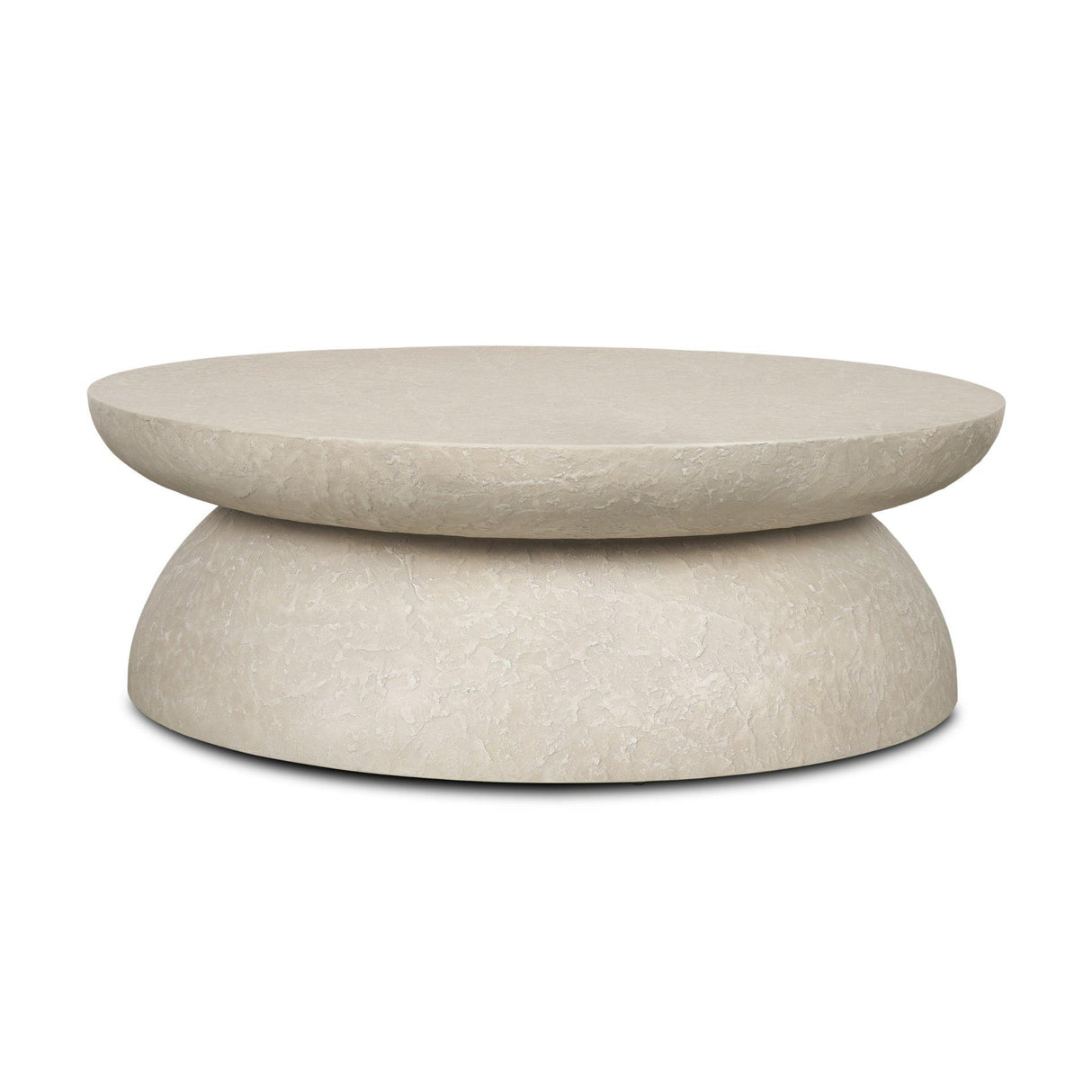 Mercana Mesa 48" Round Stone Finish Coffee Table