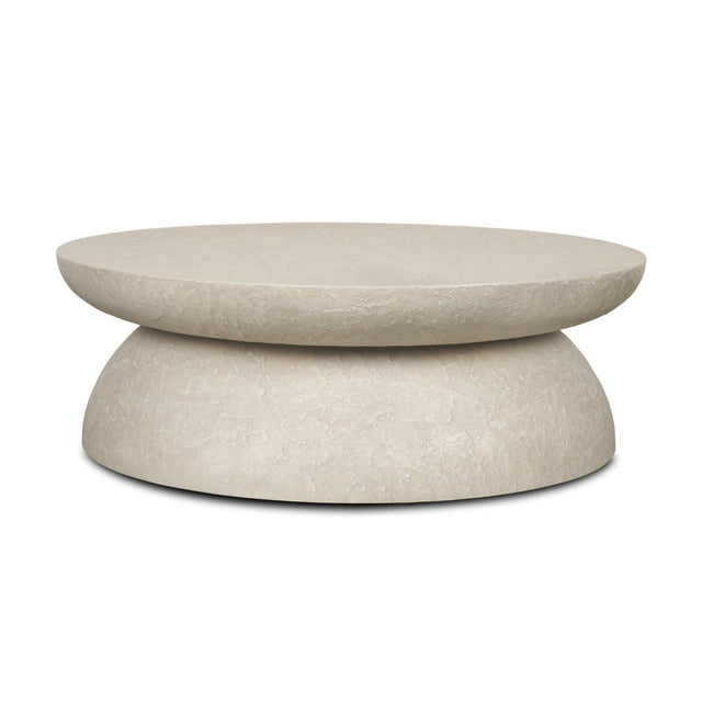 Mercana Mesa 48" Round Stone Finish Coffee Table