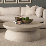 Mercana Mesa 48" Round Stone Finish Coffee Table