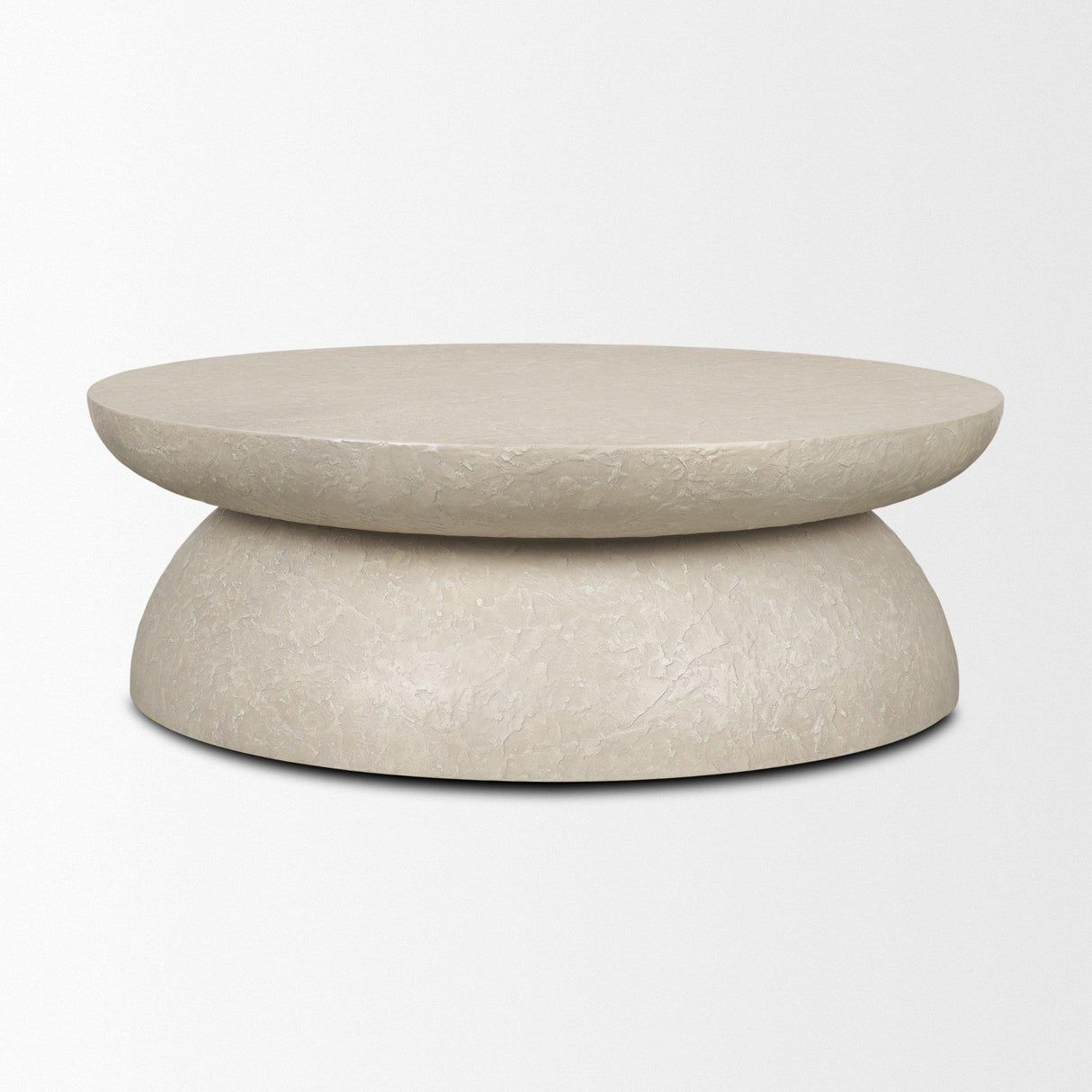 Mercana Mesa 48" Round Stone Finish Coffee Table