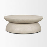 Mercana Mesa 48" Round Stone Finish Coffee Table