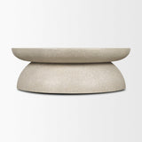 Mercana Mesa 48" Round Stone Finish Coffee Table