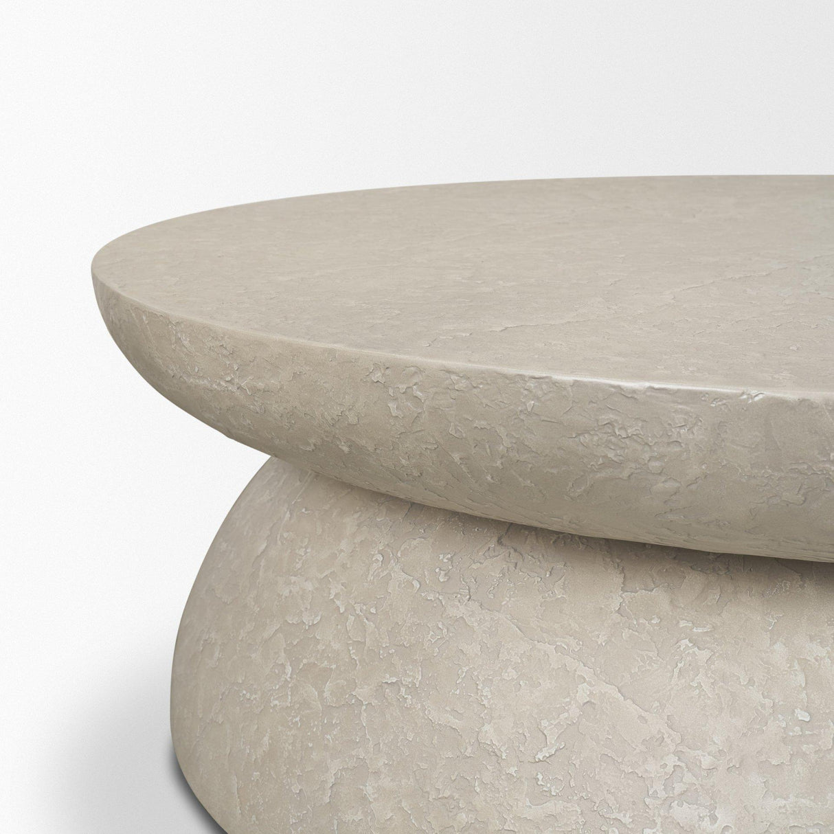 Mercana Mesa 48" Round Stone Finish Coffee Table