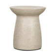 Mercana Mesa Round Stone Finish Pillar Accent Table