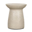 Mercana Mesa Round Stone Finish Pillar Accent Table