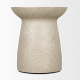 Mercana Mesa Round Stone Finish Pillar Accent Table
