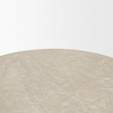 Mercana Mesa Round Stone Finish Pillar Accent Table