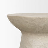 Mercana Mesa Round Stone Finish Pillar Accent Table
