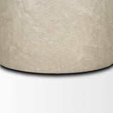 Mercana Mesa Round Stone Finish Pillar Accent Table
