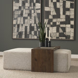 Mercana Trayden Gray Fabric w/ Brown Slider Top Coffee Table 55.0X 37.0X 46.0 (cm)