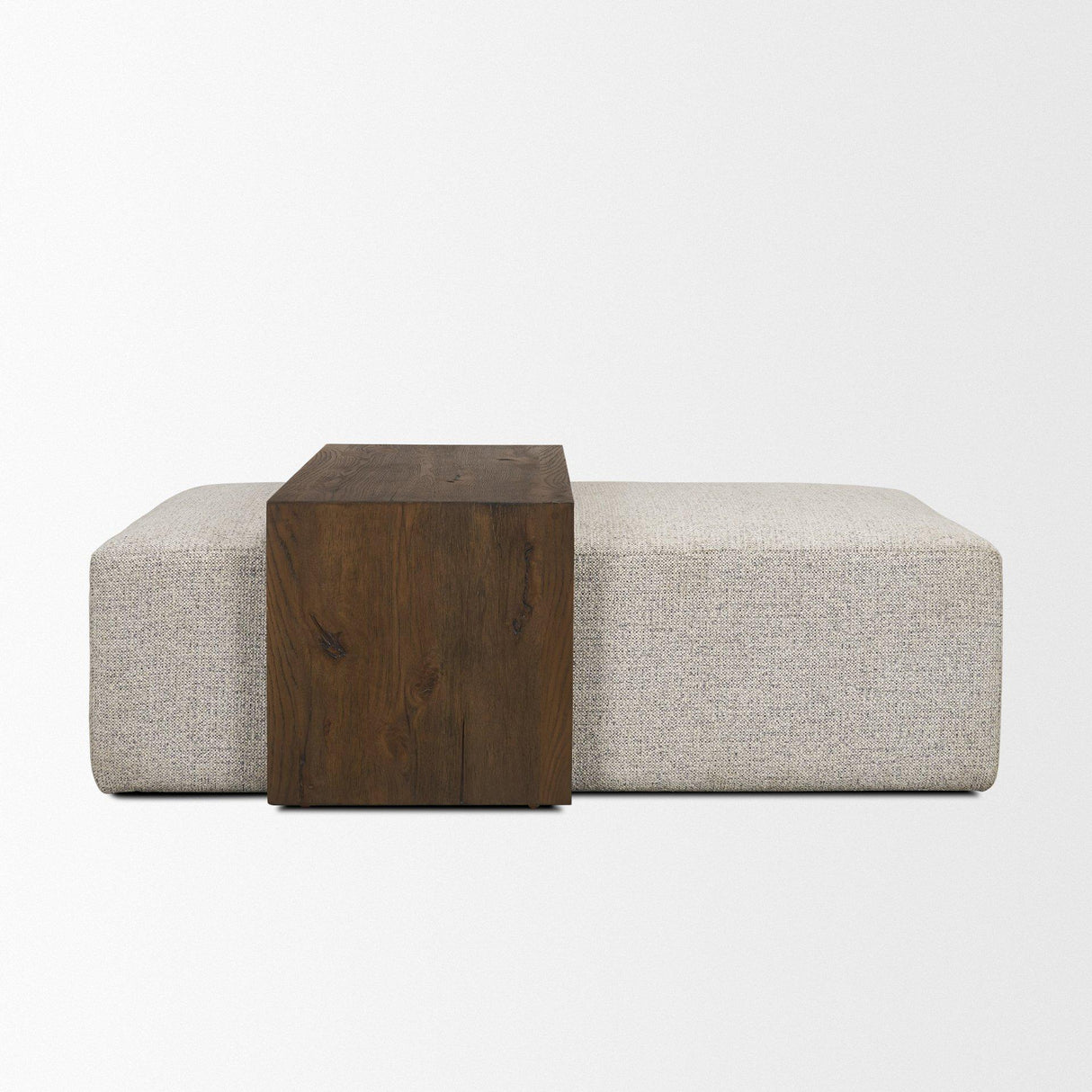 Mercana Trayden Gray Fabric w/ Brown Slider Top Coffee Table 55.0X 37.0X 46.0 (cm)