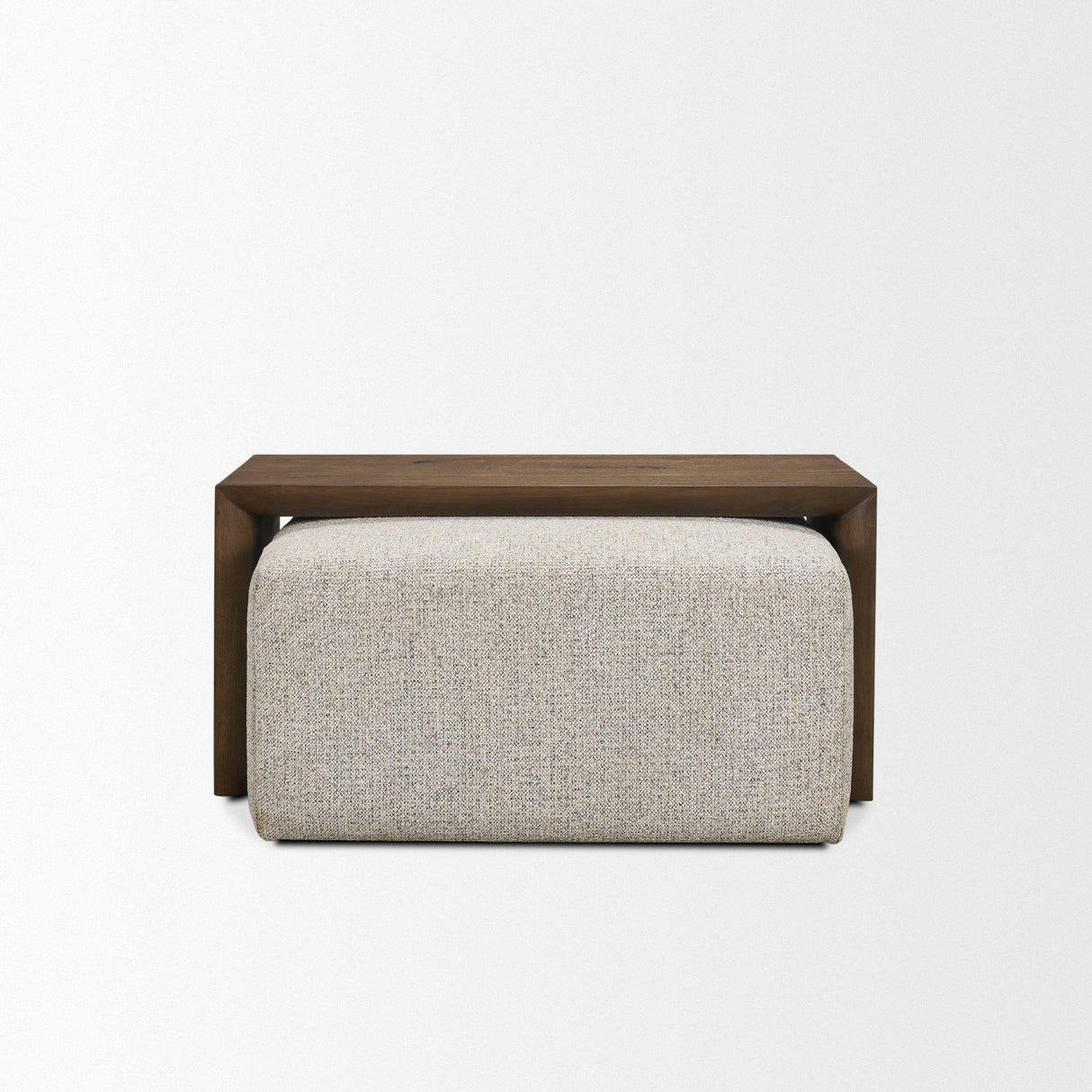 Mercana Trayden Gray Fabric w/ Brown Slider Top Coffee Table 55.0X 37.0X 46.0 (cm)