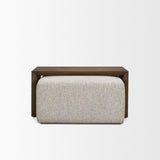 Mercana Trayden Gray Fabric w/ Brown Slider Top Coffee Table 55.0X 37.0X 46.0 (cm)