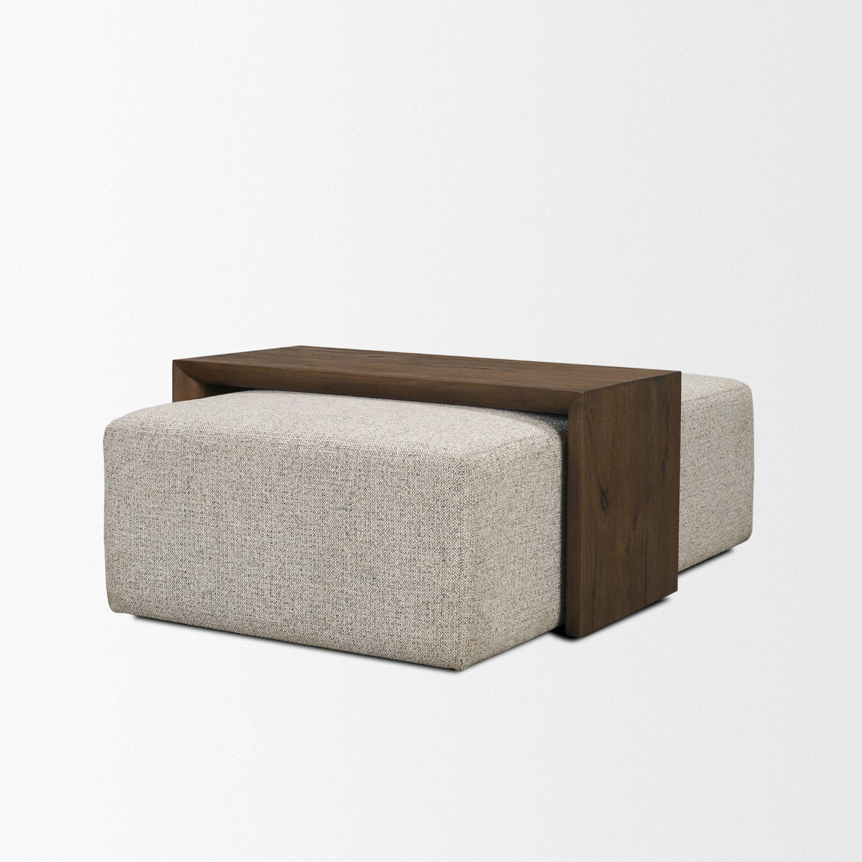 Mercana Trayden Gray Fabric w/ Brown Slider Top Coffee Table 55.0X 37.0X 46.0 (cm)