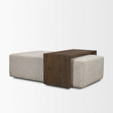 Mercana Trayden Gray Fabric w/ Brown Slider Top Coffee Table 55.0X 37.0X 46.0 (cm)
