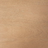Mercana Trellyn 94" Light Brown Solid Wood Carved Woven Base Rectangular Dining Table