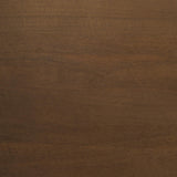 Mercana Trellyn 94" Dark Brown Solid Wood Carved Woven Base Rectangular Dining Table