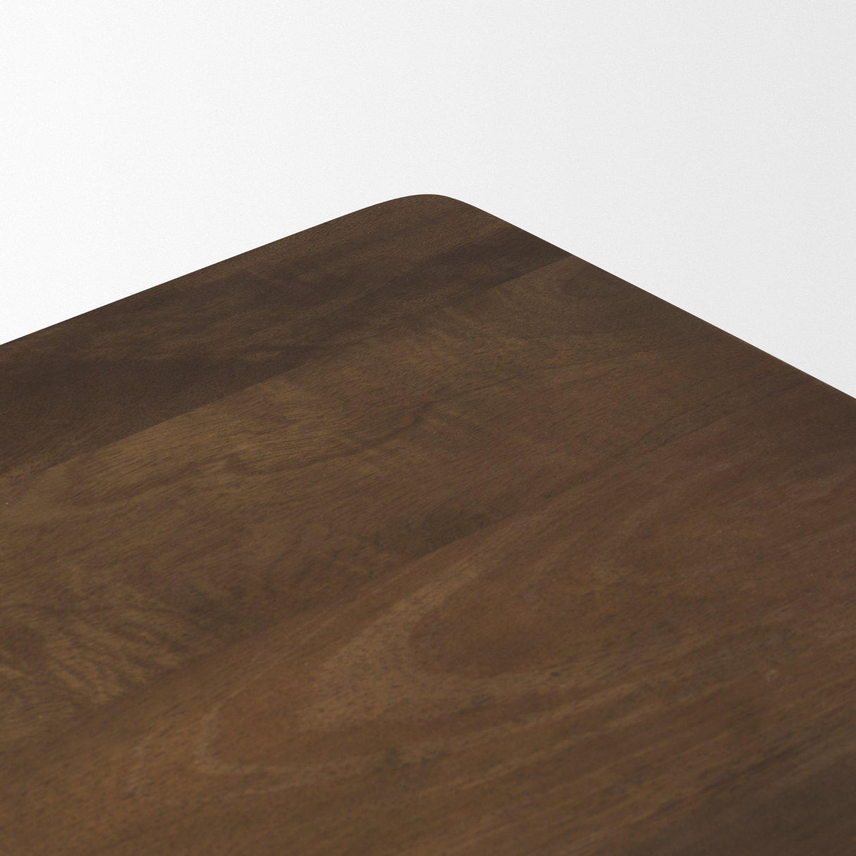 Mercana Trellyn Dark Brown Wood w/ Carved Woven Base Square Accent Table