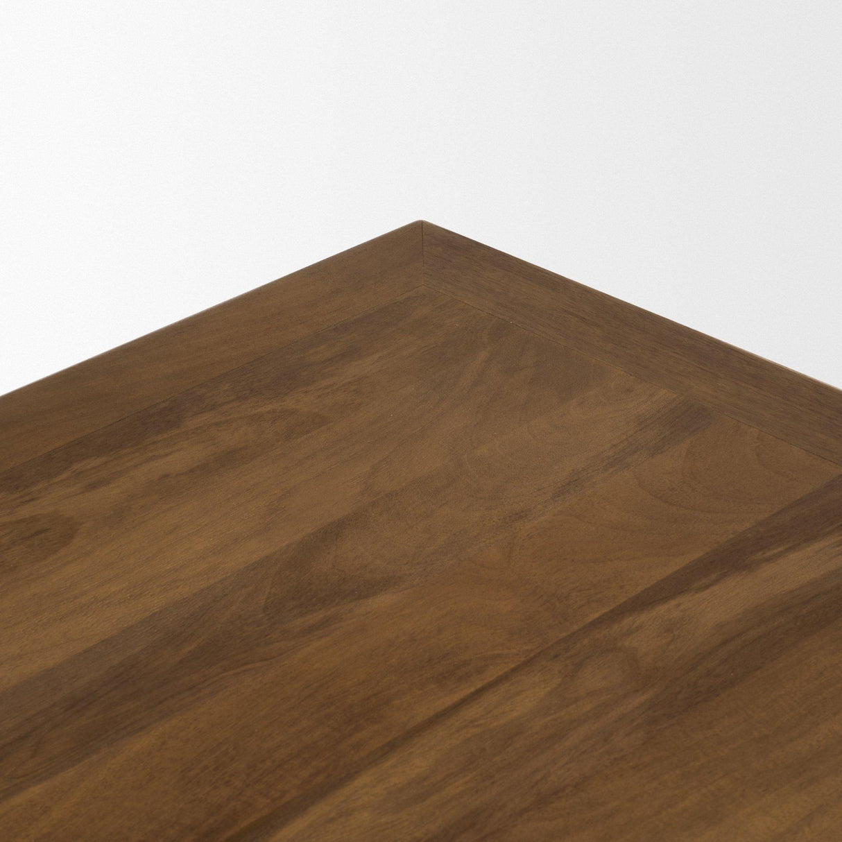 Mercana Trellyn 48" Dark Brown Wood w/ Carved Woven Base Square Coffee Table