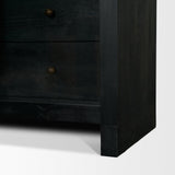 Mercana Suri Black Wood W/Glass Doors Arched Curio Cabinet