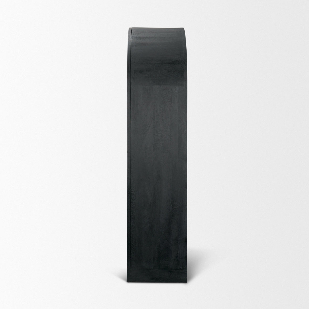 Mercana Suri Black Wood W/Glass Doors Arched Curio Cabinet