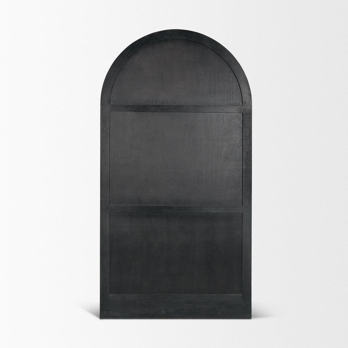 Mercana Suri Black Wood W/Glass Doors Arched Curio Cabinet